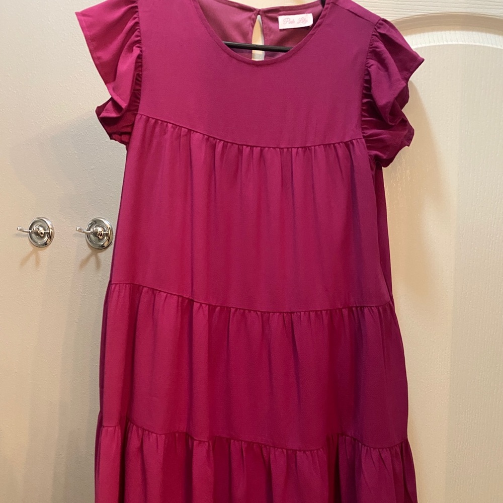 Pink lily dress
